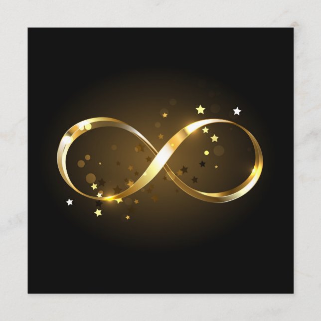 Golden Infinity Symbol Advice Card (Front)