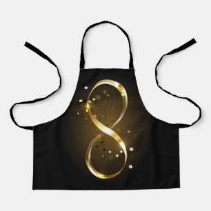 Golden Infinity Symbol Apron