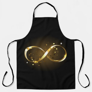 Golden Infinity Symbol Apron