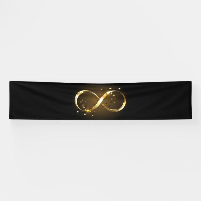 Golden Infinity Symbol Banner (Horizontal)