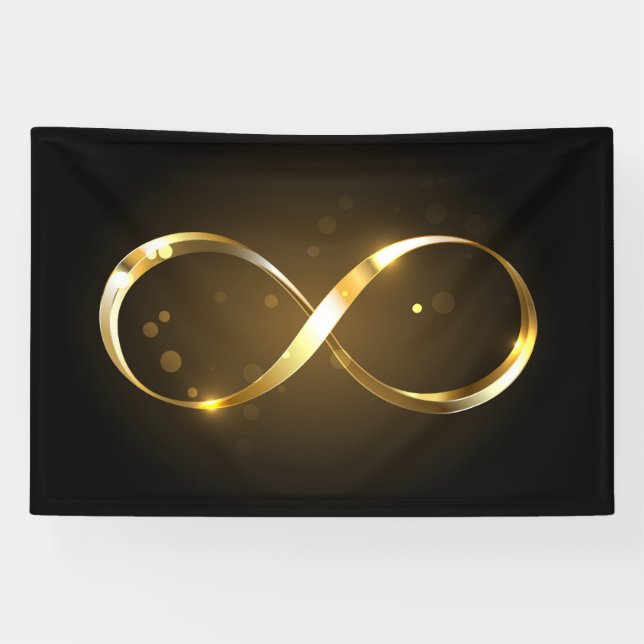 Golden Infinity Symbol Banner (Horizontal)