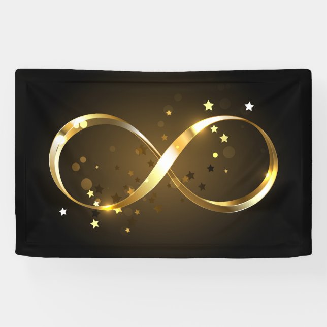 Golden Infinity Symbol Banner (Horizontal)