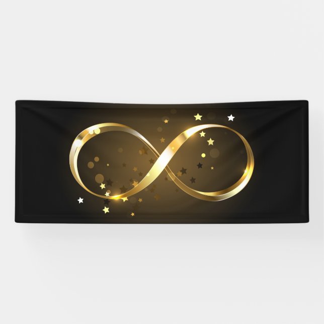 Golden Infinity Symbol Banner (Horizontal)