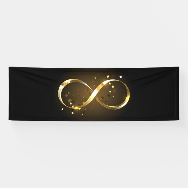 Golden Infinity Symbol Banner (Horizontal)