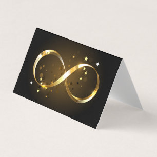 Golden Infinity Symbol Business Card