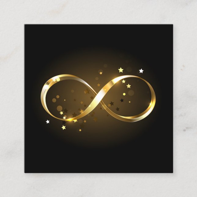 Golden Infinity Symbol Calling Card (Front)