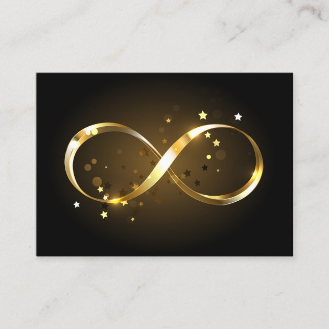 Golden Infinity Symbol Calling Card (Front)