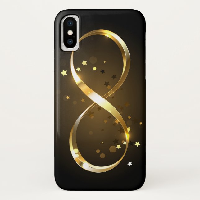 Golden Infinity Symbol Case-Mate iPhone Case (Back)