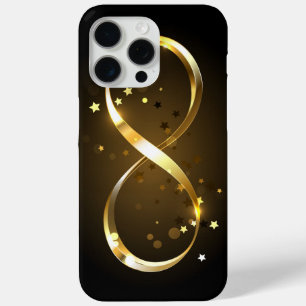 Golden Infinity Symbol iPhone 15 Pro Max Case