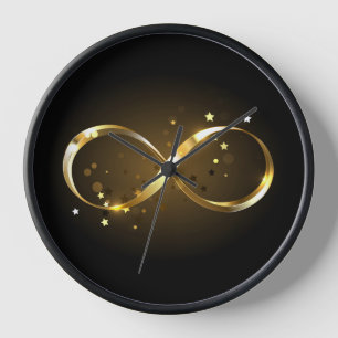 Golden Infinity Symbol Clock