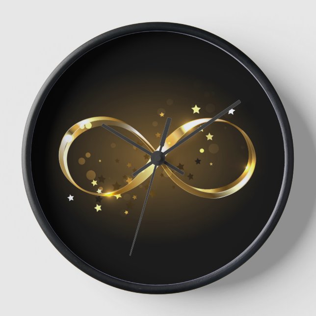 Golden Infinity Symbol Clock (Front)
