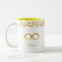 Golden Infinity Symbol & Confetti