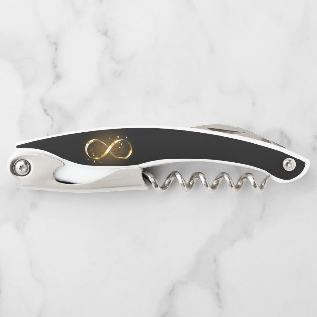 Golden Infinity Symbol Corkscrew (Front)