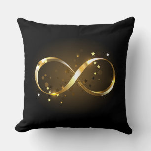 Golden Infinity Symbol Cushion