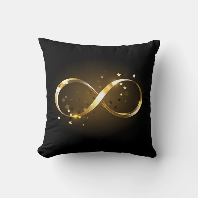 Golden Infinity Symbol Cushion (Front)