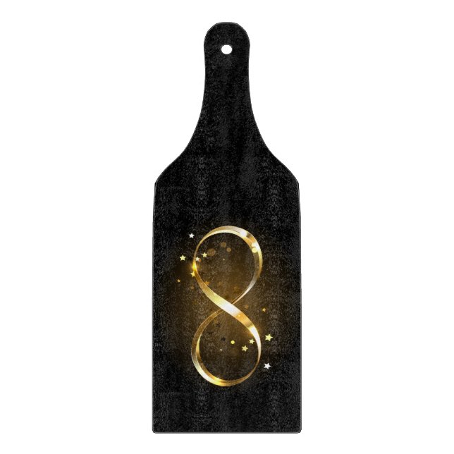 Golden Infinity Symbol Cutting Board (Front)