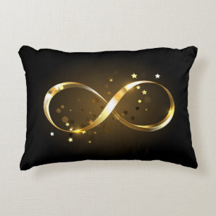 Golden Infinity Symbol Decorative Cushion
