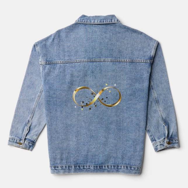 Golden Infinity Symbol Denim Jacket (Back)