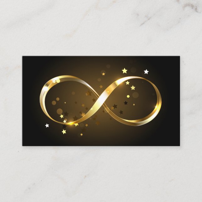 Golden Infinity Symbol Enclosure Card (Front)