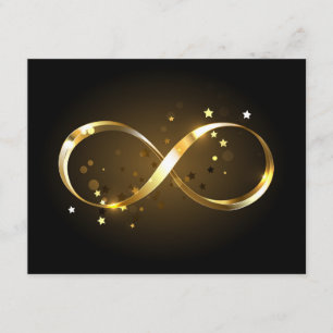 Golden Infinity Symbol Enclosure Card
