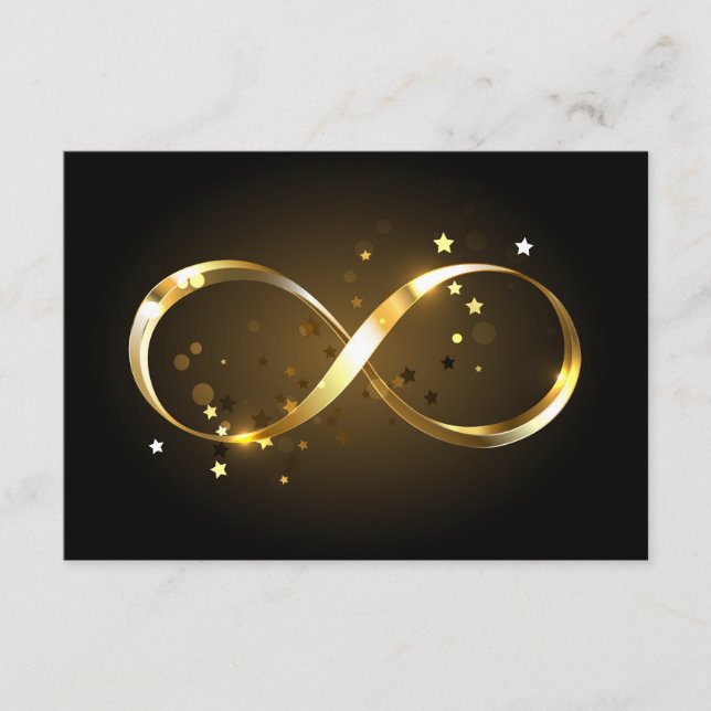 Golden Infinity Symbol Enclosure Card (Front)