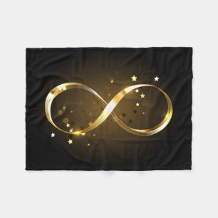 Golden Infinity Symbol Fleece Blanket
