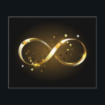 Golden Infinity Symbol Flyer<br><div class="desc">Gold,  jewellery infinity symbol with gold stars on a black background. Design with gold  star.</div>