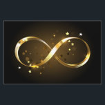 Golden Infinity Symbol Flyer<br><div class="desc">Gold,  jewellery infinity symbol with gold stars on a black background. Design with gold  star.</div>
