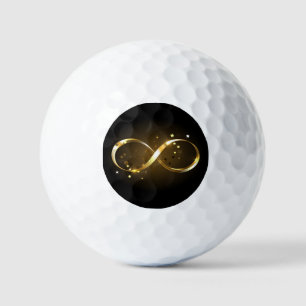 Golden Infinity Symbol Golf Balls