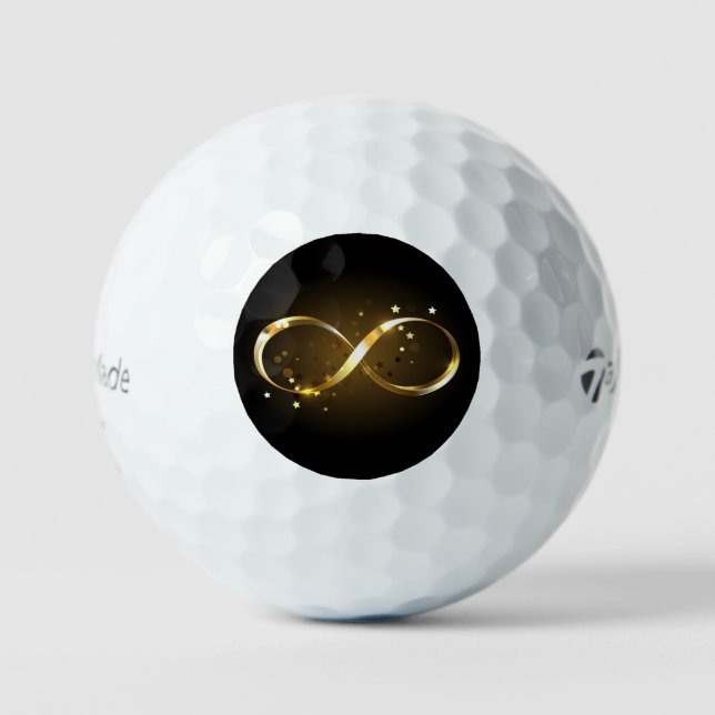 Golden Infinity Symbol Golf Balls (Front)