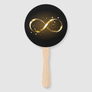 Golden Infinity Symbol Hand Fan