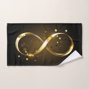 Golden Infinity Symbol Hand Towel