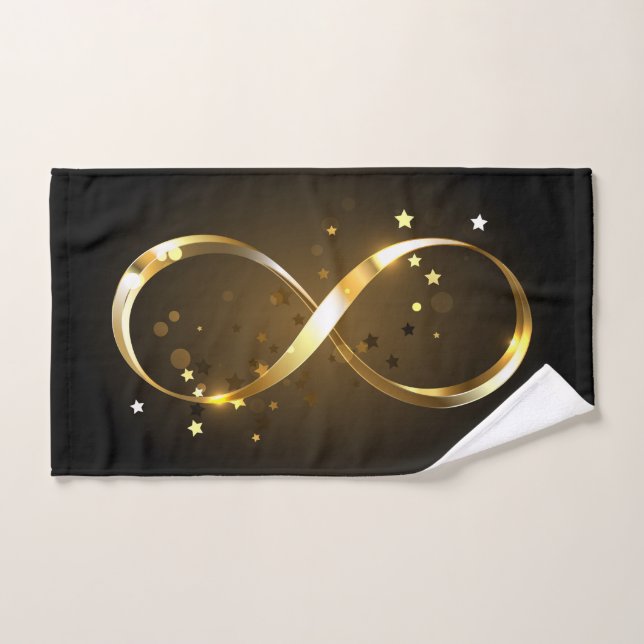 Golden Infinity Symbol Hand Towel (Hand Towel)