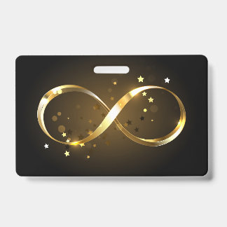 Golden Infinity Symbol ID Badge