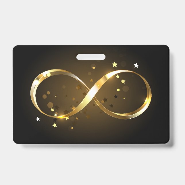 Golden Infinity Symbol ID Badge (Front)