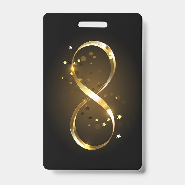 Golden Infinity Symbol ID Badge (Front)