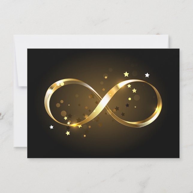 Golden Infinity Symbol Invitation (Front)
