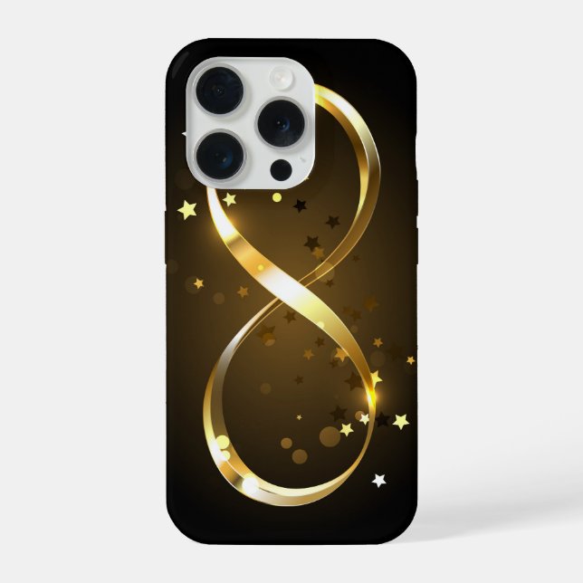 Golden Infinity Symbol iPhone Case (Back)