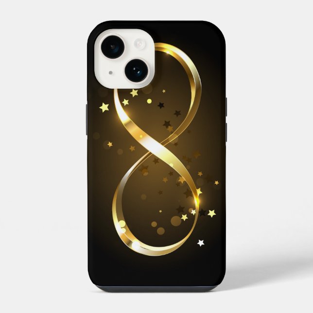 Golden Infinity Symbol iPhone Case (Back)