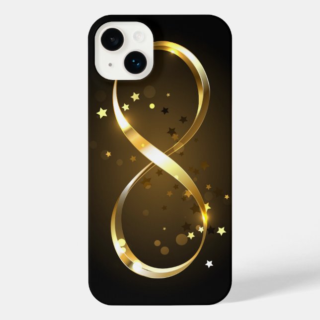 Golden Infinity Symbol iPhone Case (Back)