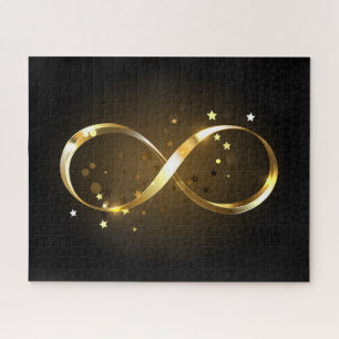 Golden Infinity Symbol Jigsaw Puzzle
