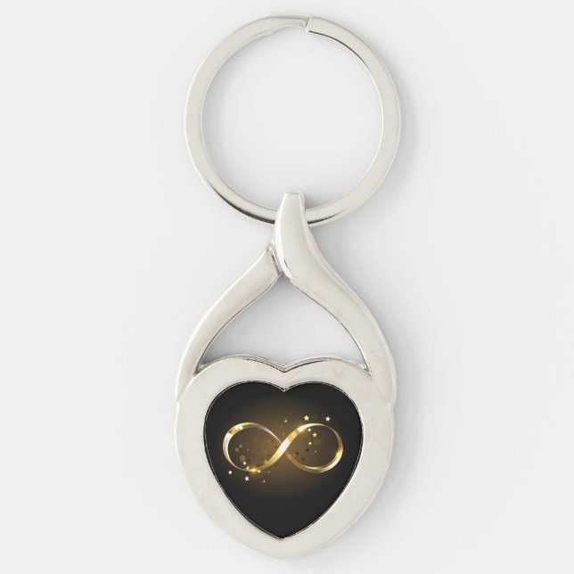 Golden Infinity Symbol Key Ring (Front)