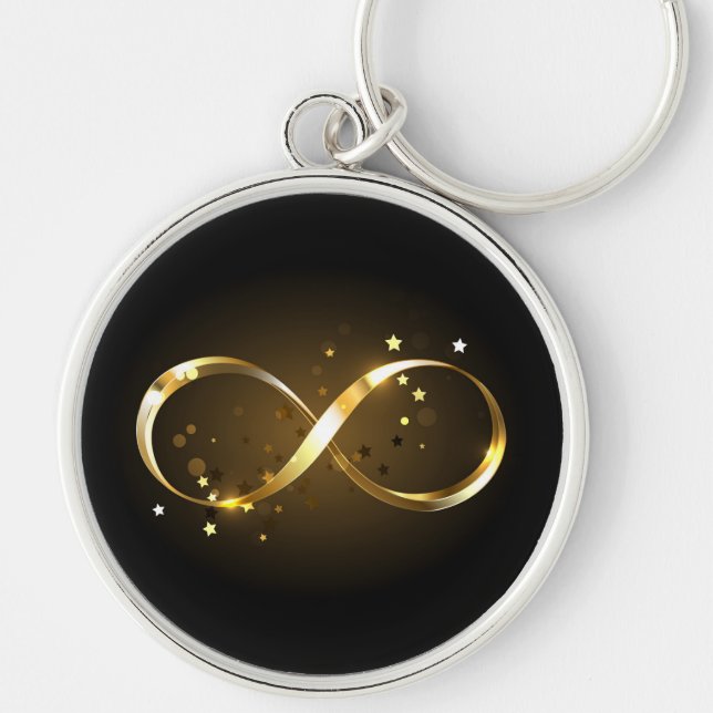 Golden Infinity Symbol Key Ring (Front)