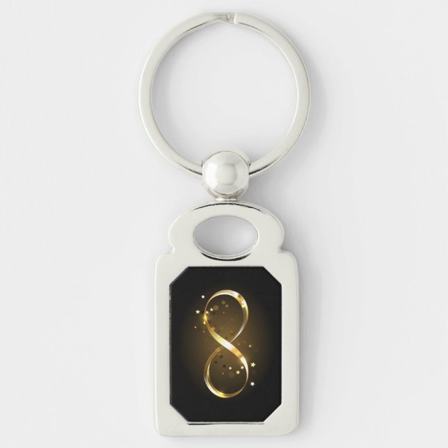 Golden Infinity Symbol Key Ring (Front)