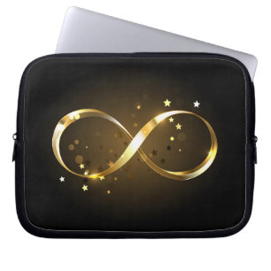 Golden Infinity Symbol Laptop Sleeve