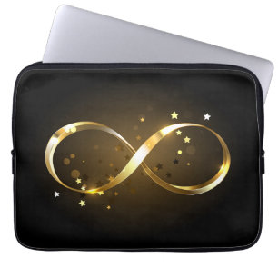 Golden Infinity Symbol Laptop Sleeve