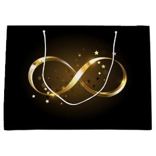 Golden Infinity Symbol Large Gift Bag