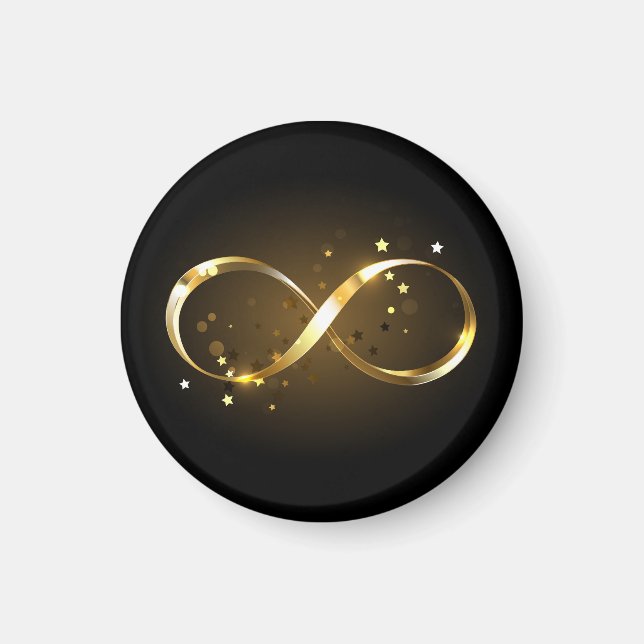 Golden Infinity Symbol Magnet (Front)