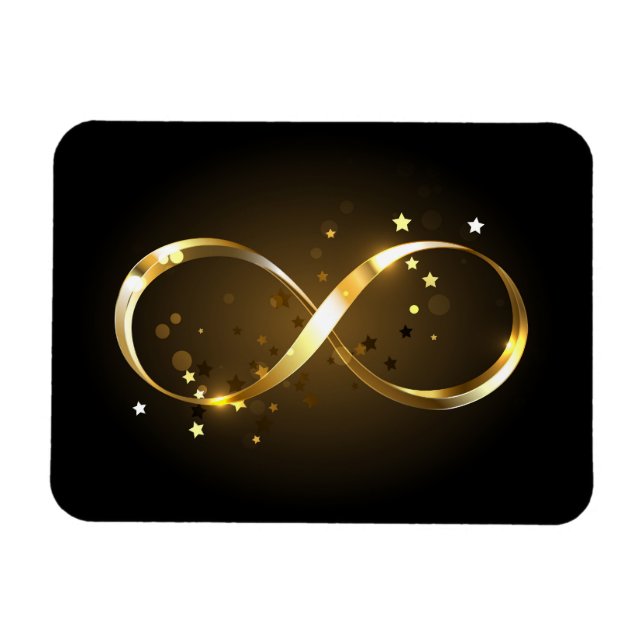 Golden Infinity Symbol Magnet (Horizontal)