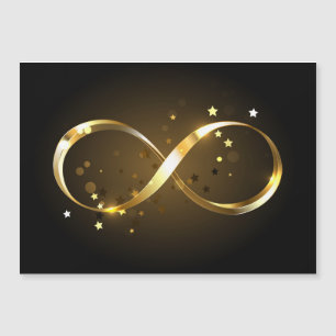 Golden Infinity Symbol Magnetic Invitation